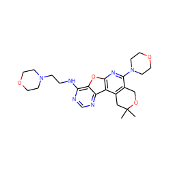 CC1(C)Cc2c(c(N3CCOCC3)nc3oc4c(NCCN5CCOCC5)ncnc4c23)CO1 ZINC000034986640