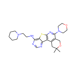 CC1(C)Cc2c(c(N3CCOCC3)nc3sc4c(NCCN5CCCCC5)ncnc4c23)CO1 ZINC000064539813