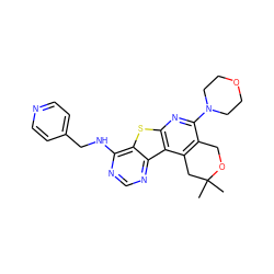 CC1(C)Cc2c(c(N3CCOCC3)nc3sc4c(NCc5ccncc5)ncnc4c23)CO1 ZINC000035952540