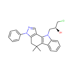 CC1(C)Cc2c(cnn2-c2ccccc2)-c2c1c1ccccc1n2C[C@H](O)CCl ZINC000000978397