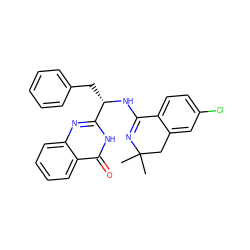 CC1(C)Cc2cc(Cl)ccc2C(N[C@@H](Cc2ccccc2)c2nc3ccccc3c(=O)[nH]2)=N1 ZINC000095602550