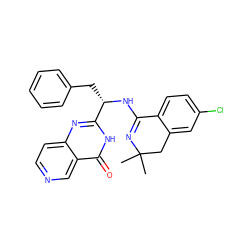 CC1(C)Cc2cc(Cl)ccc2C(N[C@@H](Cc2ccccc2)c2nc3ccncc3c(=O)[nH]2)=N1 ZINC000095603900