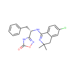 CC1(C)Cc2cc(Cl)ccc2C(N[C@@H](Cc2ccccc2)c2noc(=O)[nH]2)=N1 ZINC000095605836