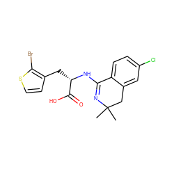 CC1(C)Cc2cc(Cl)ccc2C(N[C@@H](Cc2ccsc2Br)C(=O)O)=N1 ZINC000096908787