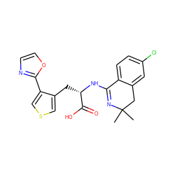 CC1(C)Cc2cc(Cl)ccc2C(N[C@@H](Cc2cscc2-c2ncco2)C(=O)O)=N1 ZINC000096908793