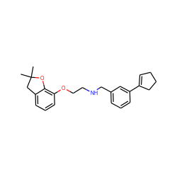 CC1(C)Cc2cccc(OCCNCc3cccc(C4=CCCC4)c3)c2O1 ZINC000003949019