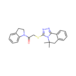 CC1(C)Cc2ccccc2-c2nnc(SCC(=O)N3CCc4ccccc43)n21 ZINC000000892090