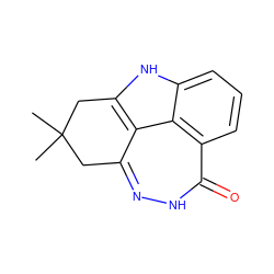 CC1(C)Cc2n[nH]c(=O)c3cccc4[nH]c(c2c43)C1 ZINC000146683332