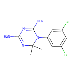 CC1(C)N=C(N)N=C(N)N1c1cc(Cl)cc(Cl)c1 ZINC000029217677