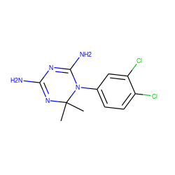 CC1(C)N=C(N)N=C(N)N1c1ccc(Cl)c(Cl)c1 ZINC000001666573