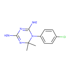 CC1(C)N=C(N)N=C(N)N1c1ccc(Cl)cc1 ZINC000000001233