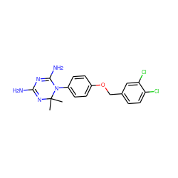 CC1(C)N=C(N)N=C(N)N1c1ccc(OCc2ccc(Cl)c(Cl)c2)cc1 ZINC000025969960