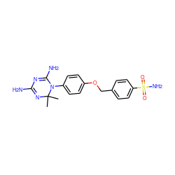 CC1(C)N=C(N)N=C(N)N1c1ccc(OCc2ccc(S(N)(=O)=O)cc2)cc1 ZINC000029218664