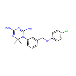 CC1(C)N=C(N)N=C(N)N1c1cccc(CNc2ccc(Cl)cc2)c1 ZINC000013740740