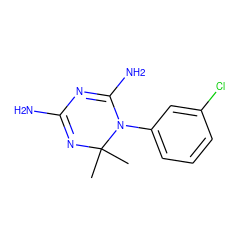 CC1(C)N=C(N)N=C(N)N1c1cccc(Cl)c1 ZINC000001666576