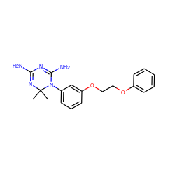 CC1(C)N=C(N)N=C(N)N1c1cccc(OCCOc2ccccc2)c1 ZINC000017039703