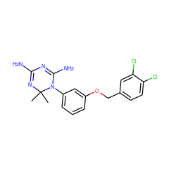 CC1(C)N=C(N)N=C(N)N1c1cccc(OCc2ccc(Cl)c(Cl)c2)c1 ZINC000025967336