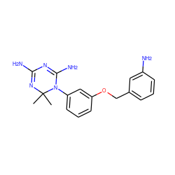 CC1(C)N=C(N)N=C(N)N1c1cccc(OCc2cccc(N)c2)c1 ZINC000001701931