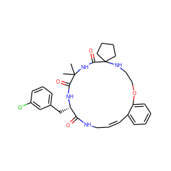 CC1(C)NC(=O)C2(CCCC2)NCCOc2ccccc2/C=C\CNC(=O)[C@H](Cc2cccc(Cl)c2)NC1=O ZINC000207666394