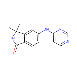 CC1(C)NC(=O)c2ccc(Nc3ccncn3)cc21 ZINC001772618637