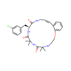 CC1(C)NCCOc2ccccc2/C=C\CNC(=O)[C@H](Cc2cccc(Cl)c2)NC(=O)C(C)(C)NC1=O ZINC000207668308