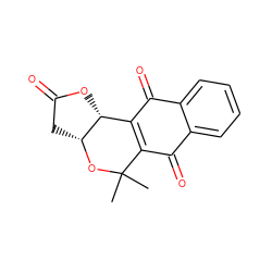 CC1(C)O[C@@H]2CC(=O)O[C@@H]2C2=C1C(=O)c1ccccc1C2=O ZINC000040915604