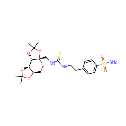 CC1(C)O[C@@H]2CO[C@@]3(CNC(=S)NCCc4ccc(S(N)(=O)=O)cc4)OC(C)(C)O[C@H]3[C@@H]2O1 ZINC000028818625