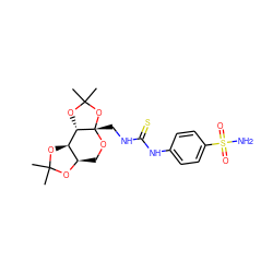 CC1(C)O[C@@H]2CO[C@@]3(CNC(=S)Nc4ccc(S(N)(=O)=O)cc4)OC(C)(C)O[C@H]3[C@@H]2O1 ZINC000028818623