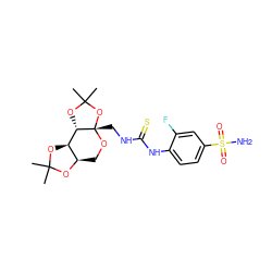 CC1(C)O[C@@H]2CO[C@@]3(CNC(=S)Nc4ccc(S(N)(=O)=O)cc4F)OC(C)(C)O[C@H]3[C@@H]2O1 ZINC000028818633