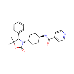 CC1(C)OC(=O)N([C@H]2CC[C@H](NC(=O)c3ccncc3)CC2)[C@H]1c1ccccc1 ZINC001772654754