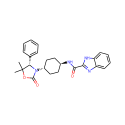 CC1(C)OC(=O)N([C@H]2CC[C@H](NC(=O)c3nc4ccccc4[nH]3)CC2)[C@H]1c1ccccc1 ZINC001772655919