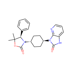 CC1(C)OC(=O)N([C@H]2CC[C@H](n3c(=O)[nH]c4cccnc43)CC2)[C@@H]1c1ccccc1 ZINC001772574245