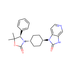 CC1(C)OC(=O)N([C@H]2CC[C@H](n3c(=O)[nH]c4cnccc43)CC2)[C@@H]1c1ccccc1 ZINC001772590814