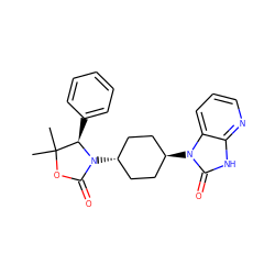 CC1(C)OC(=O)N([C@H]2CC[C@H](n3c(=O)[nH]c4ncccc43)CC2)[C@@H]1c1ccccc1 ZINC001772589406