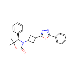 CC1(C)OC(=O)N(C2CC(c3nnc(-c4ccccc4)o3)C2)[C@@H]1c1ccccc1 ZINC000218052972