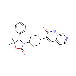 CC1(C)OC(=O)N(C2CCC(c3cc4ccncc4[nH]c3=O)CC2)[C@H]1c1ccccc1 ZINC000218052603