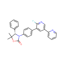 CC1(C)OC(=O)N(c2ccc(-c3cc(-c4ccccn4)cnc3F)cc2)[C@H]1c1ccccc1 ZINC000147040664