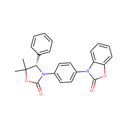 CC1(C)OC(=O)N(c2ccc(-n3c(=O)oc4ccccc43)cc2)[C@H]1c1ccccc1 ZINC000147156001