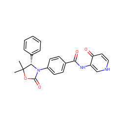 CC1(C)OC(=O)N(c2ccc(C(=O)Nc3c[nH]ccc3=O)cc2)[C@H]1c1ccccc1 ZINC000147540281