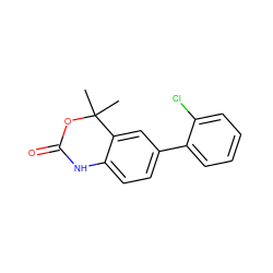 CC1(C)OC(=O)Nc2ccc(-c3ccccc3Cl)cc21 ZINC000013491402