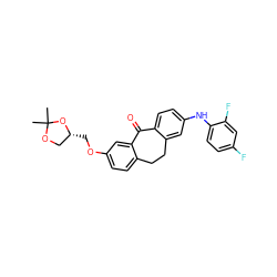 CC1(C)OC[C@@H](COc2ccc3c(c2)C(=O)c2ccc(Nc4ccc(F)cc4F)cc2CC3)O1 ZINC000095572384