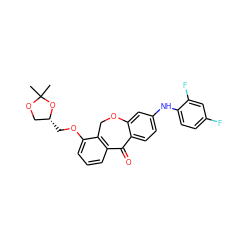 CC1(C)OC[C@@H](COc2cccc3c2COc2cc(Nc4ccc(F)cc4F)ccc2C3=O)O1 ZINC000103285421