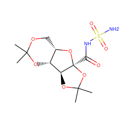 CC1(C)OC[C@@H]2O[C@@]3(C(=O)NS(N)(=O)=O)OC(C)(C)O[C@H]3[C@@H]2O1 ZINC000013488105