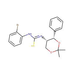 CC1(C)OC[C@H](/N=C(\S)Nc2ccccc2Br)[C@H](c2ccccc2)O1 ZINC000028377194