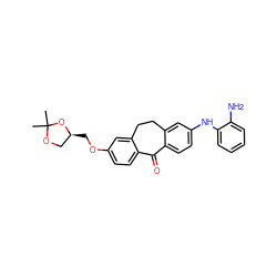 CC1(C)OC[C@H](COc2ccc3c(c2)CCc2cc(Nc4ccccc4N)ccc2C3=O)O1 ZINC000095576665