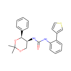 CC1(C)OC[C@H](NC(=O)Nc2ccccc2-c2ccsc2)[C@H](c2ccccc2)O1 ZINC000028376786