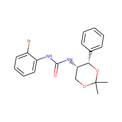 CC1(C)OC[C@H](NC(=O)Nc2ccccc2Br)[C@H](c2ccccc2)O1 ZINC000028381919