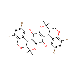 CC1(C)OC2=C(C(=O)C3=C(C2=O)[C@H]2c4cc(Br)cc(Br)c4CO[C@H]2C(C)(C)O3)[C@H]2c3cc(Br)cc(Br)c3OC[C@H]21 ZINC000095614999