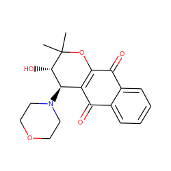 CC1(C)OC2=C(C(=O)c3ccccc3C2=O)[C@@H](N2CCOCC2)[C@@H]1O ZINC000029135587