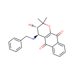 CC1(C)OC2=C(C(=O)c3ccccc3C2=O)[C@@H](NCc2ccccc2)[C@@H]1O ZINC000029134840